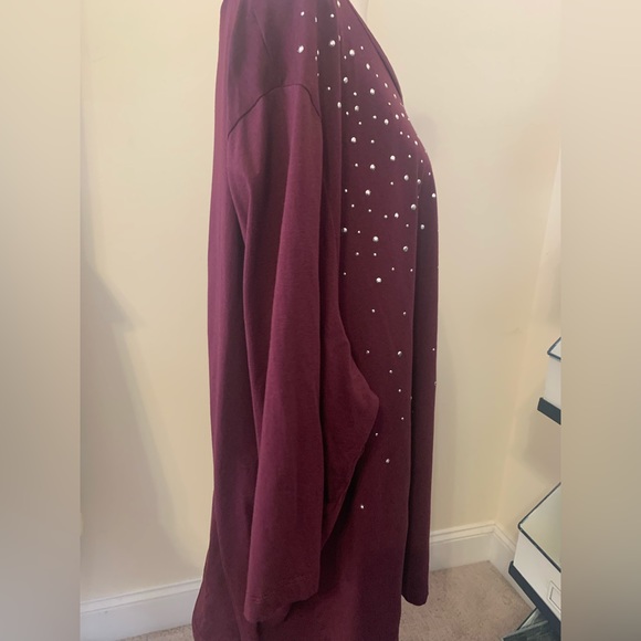 Catherines two top buy! Size 3X. One is black, other purple. Beaded in front - Picture 5 of 10